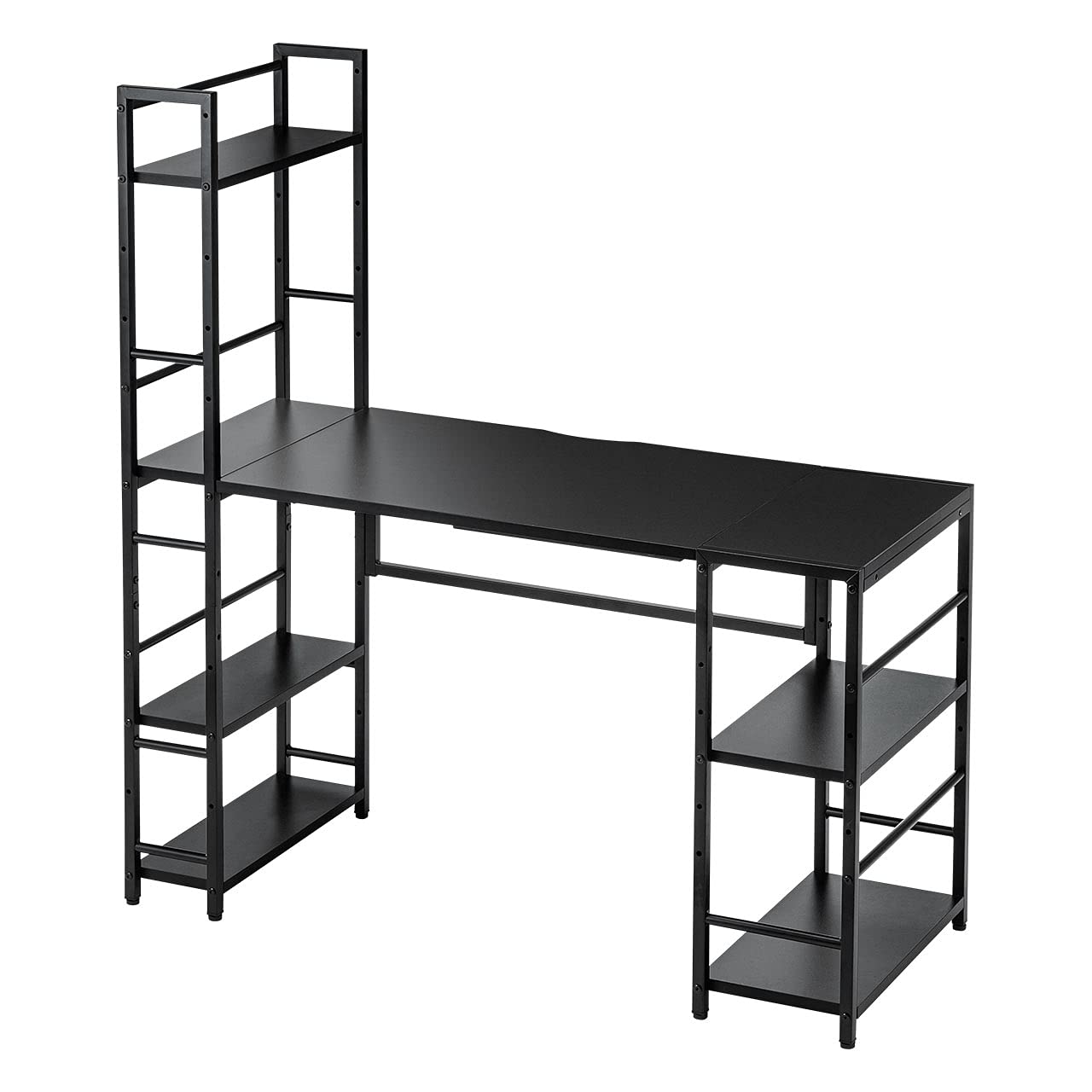 Amazon.co.jp: イーサプライ シェルフデスク サイドデスク付きデスク